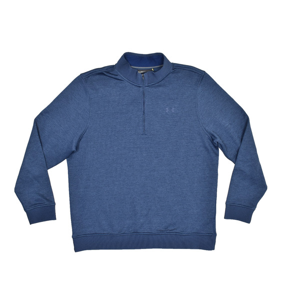 Under Armour Men's Blue Heathered 1/4 Zip Pullover Loose Fit Sweater Size XL - Picture 1 of 8